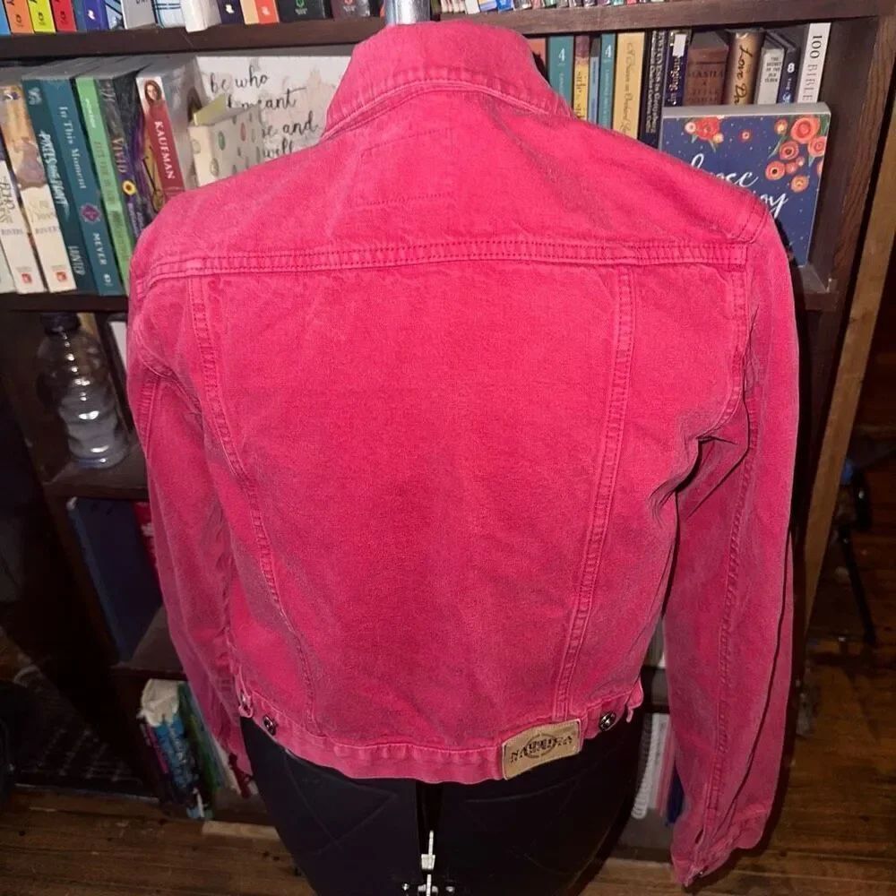 Nautica Jean Company red classic colorful denim M jacket - Picture 2 of 4